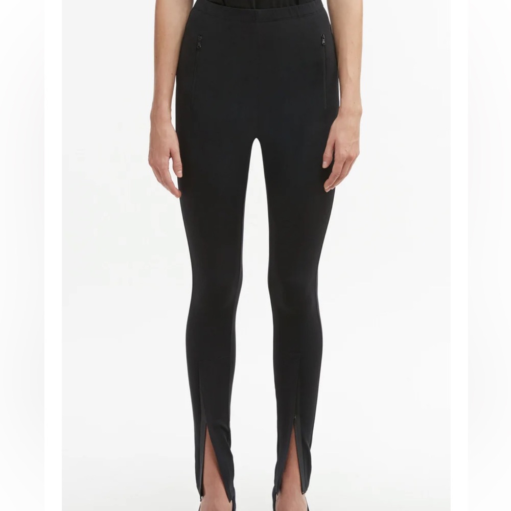 WARDROBE.NYC Black leggings front ankle zip M